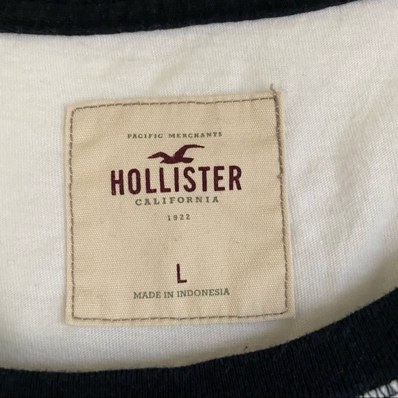 White & Navy Baseball Tee 3/4 Sleeve - Picture 2 of 5